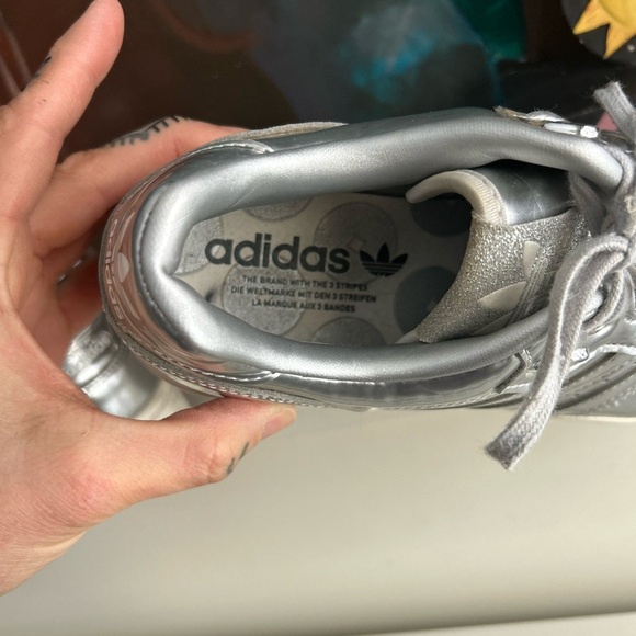 adidas Metallic Silver Athletic Shoes Size Men’s 7 - Picture 13 of 13